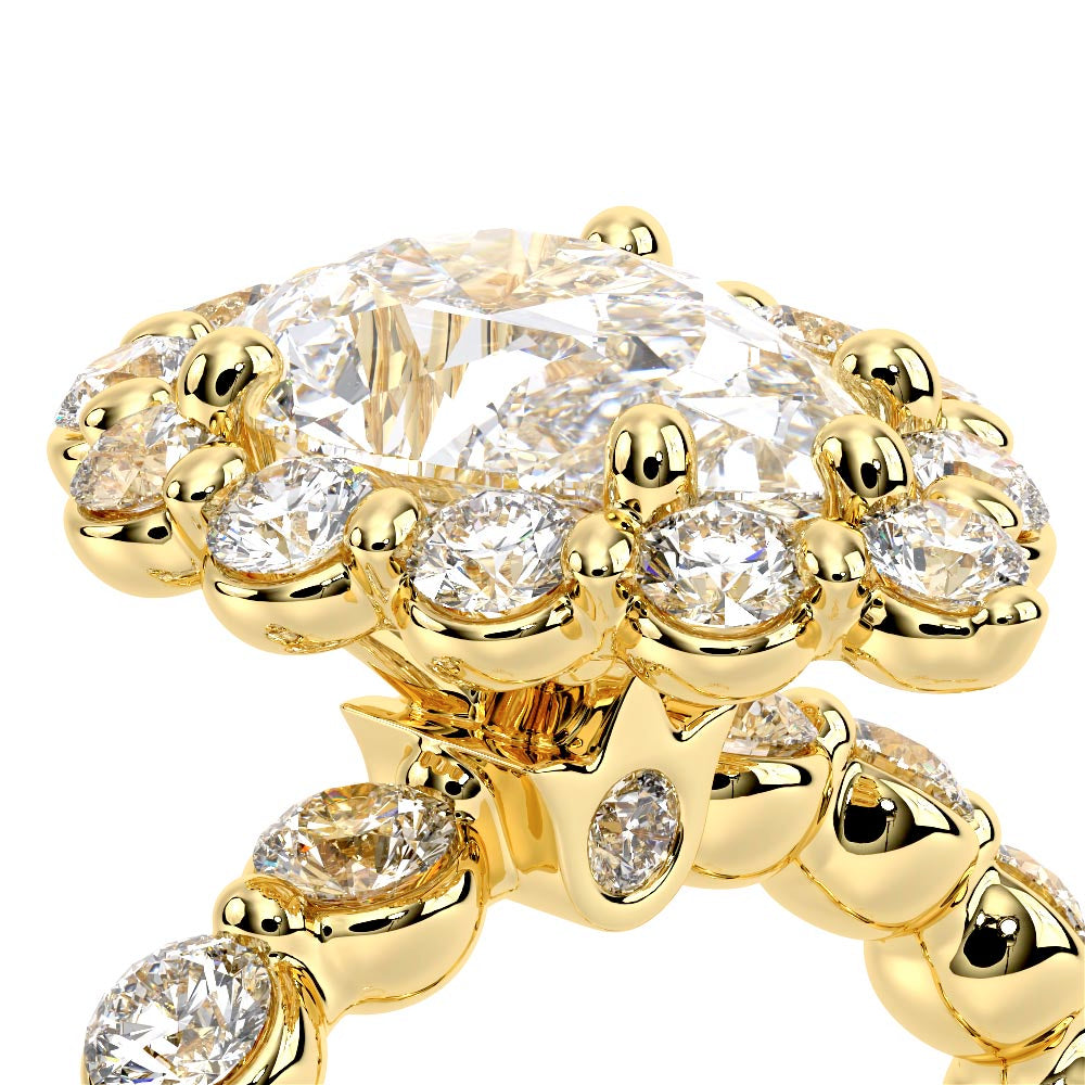 Renaissance-990PS25-18K Yellow Gold Pear