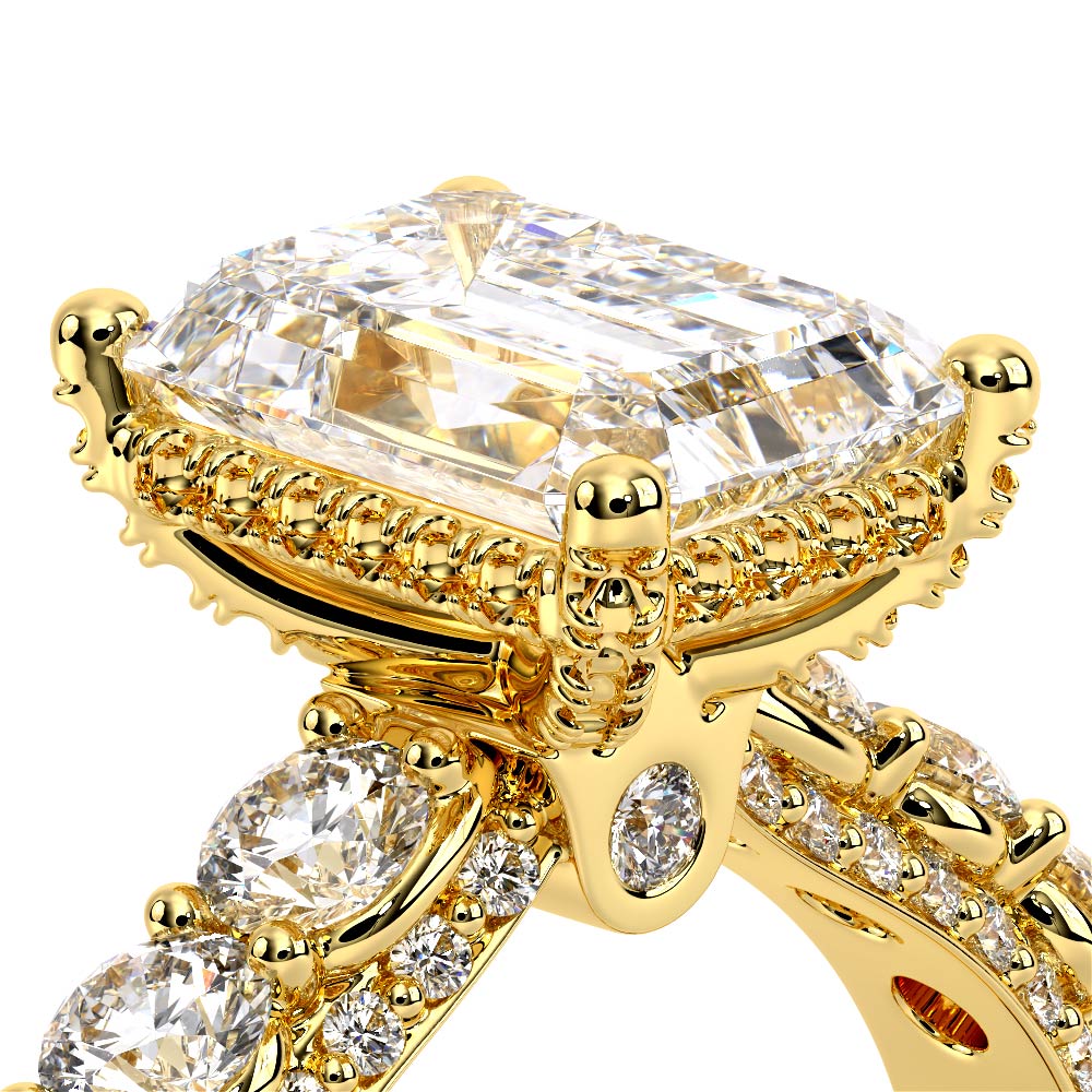 Verragio Pave Emerald Engagement Ring