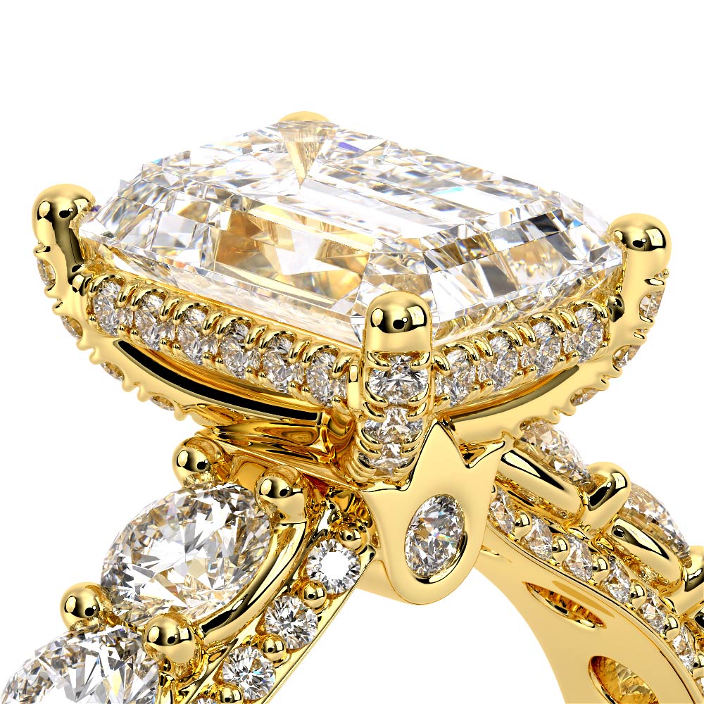 Verragio Pave Emerald Engagement Ring