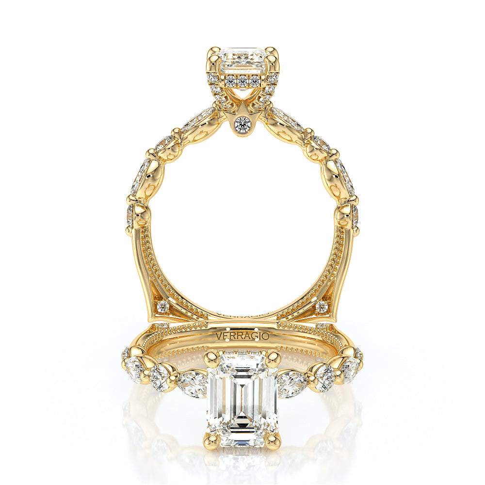 Verragio Halo Emerald Engagement Ring