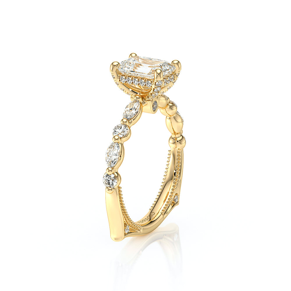 Verragio Halo Emerald Engagement Ring