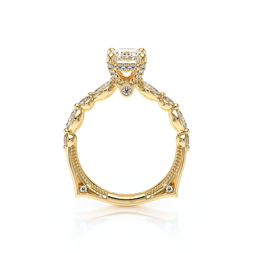 Verragio Halo Emerald Engagement Ring