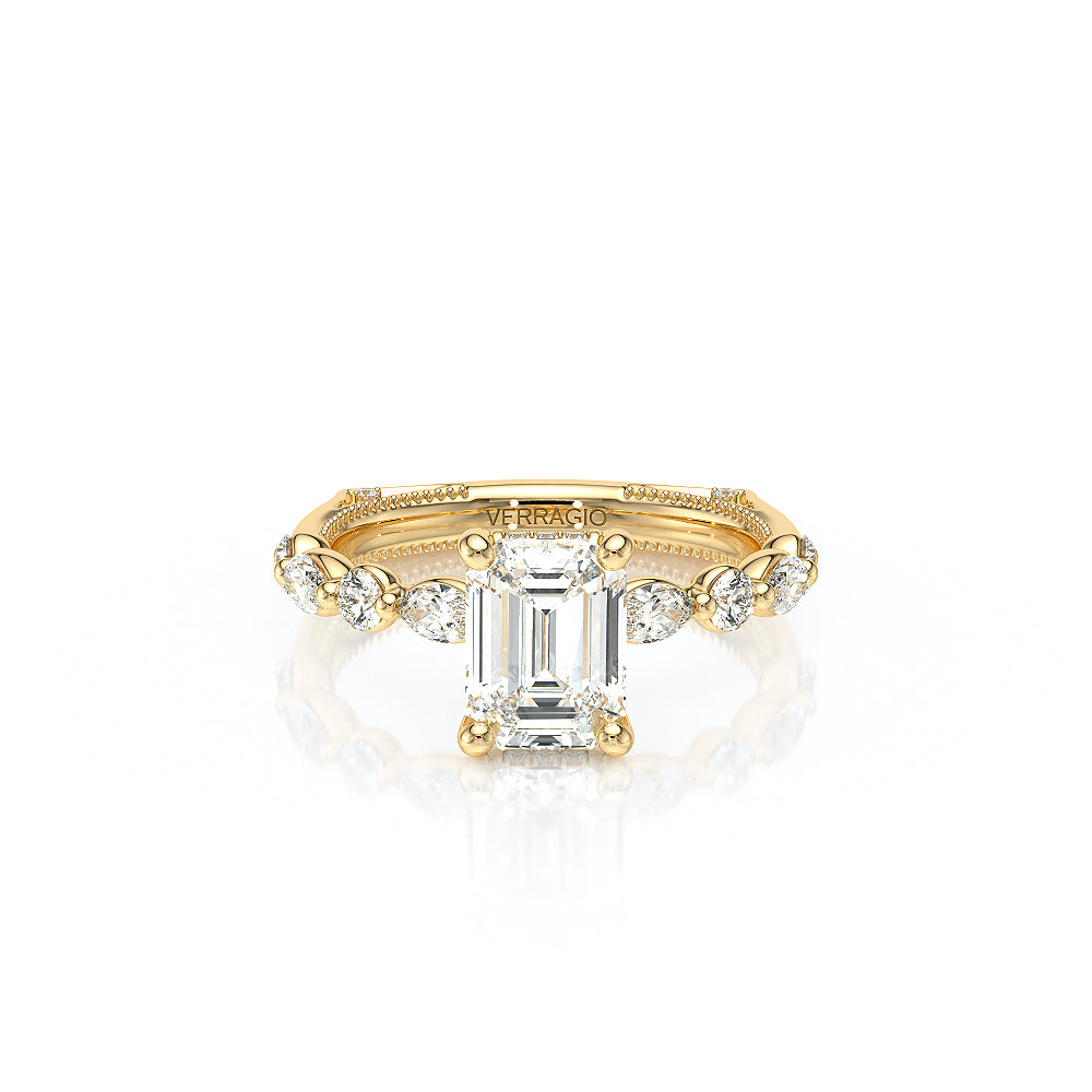 Verragio Halo Emerald Engagement Ring