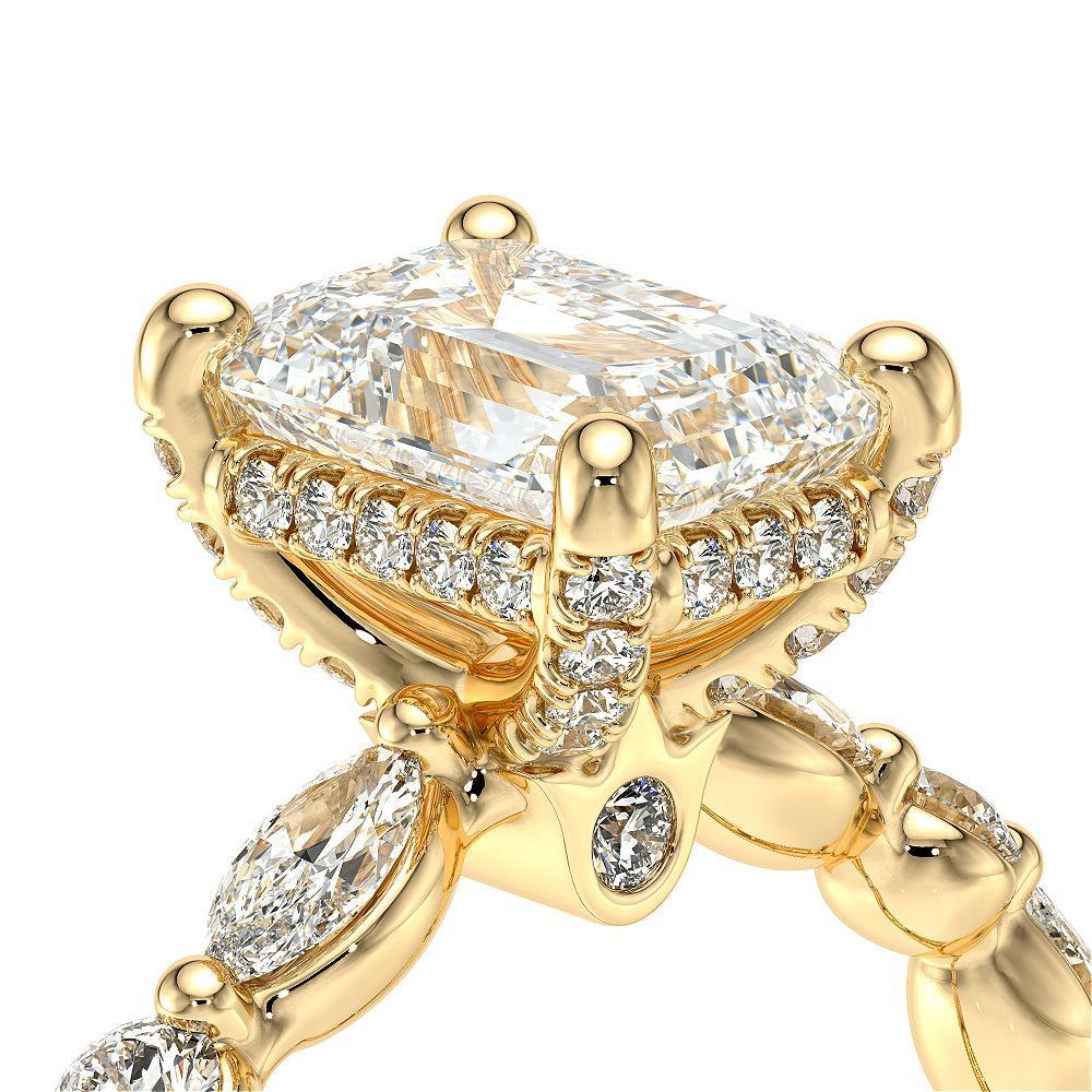 Verragio Halo Emerald Engagement Ring