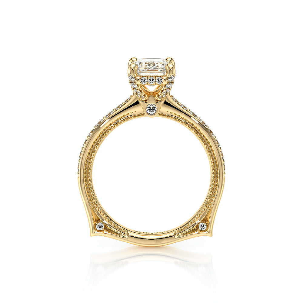 Verragio Halo Emerald Engagement Ring