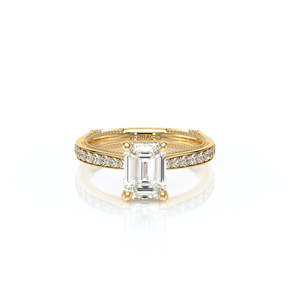 Verragio Halo Emerald Engagement Ring