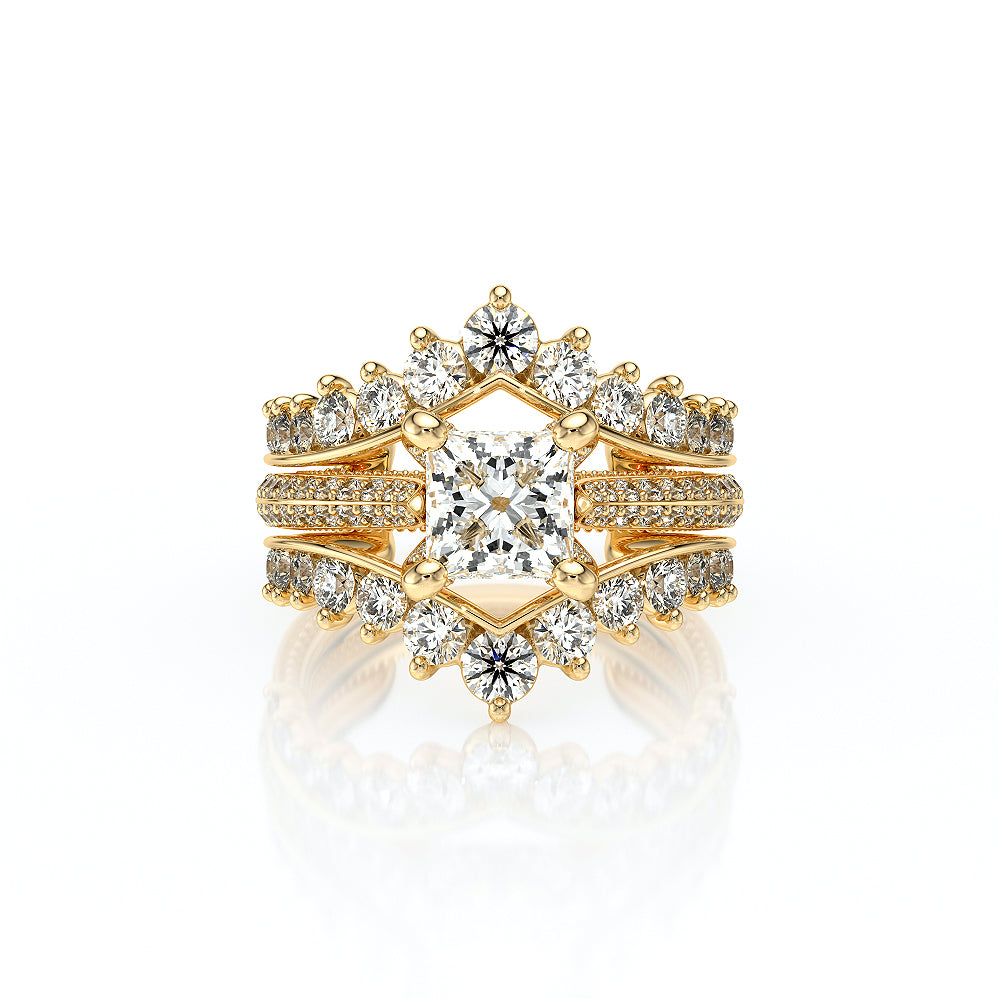 Vanguard-2204P-18K Yellow Gold Princess