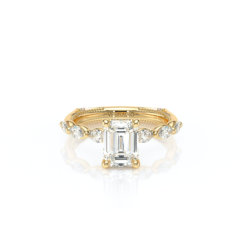 Verragio Halo Emerald Engagement Ring