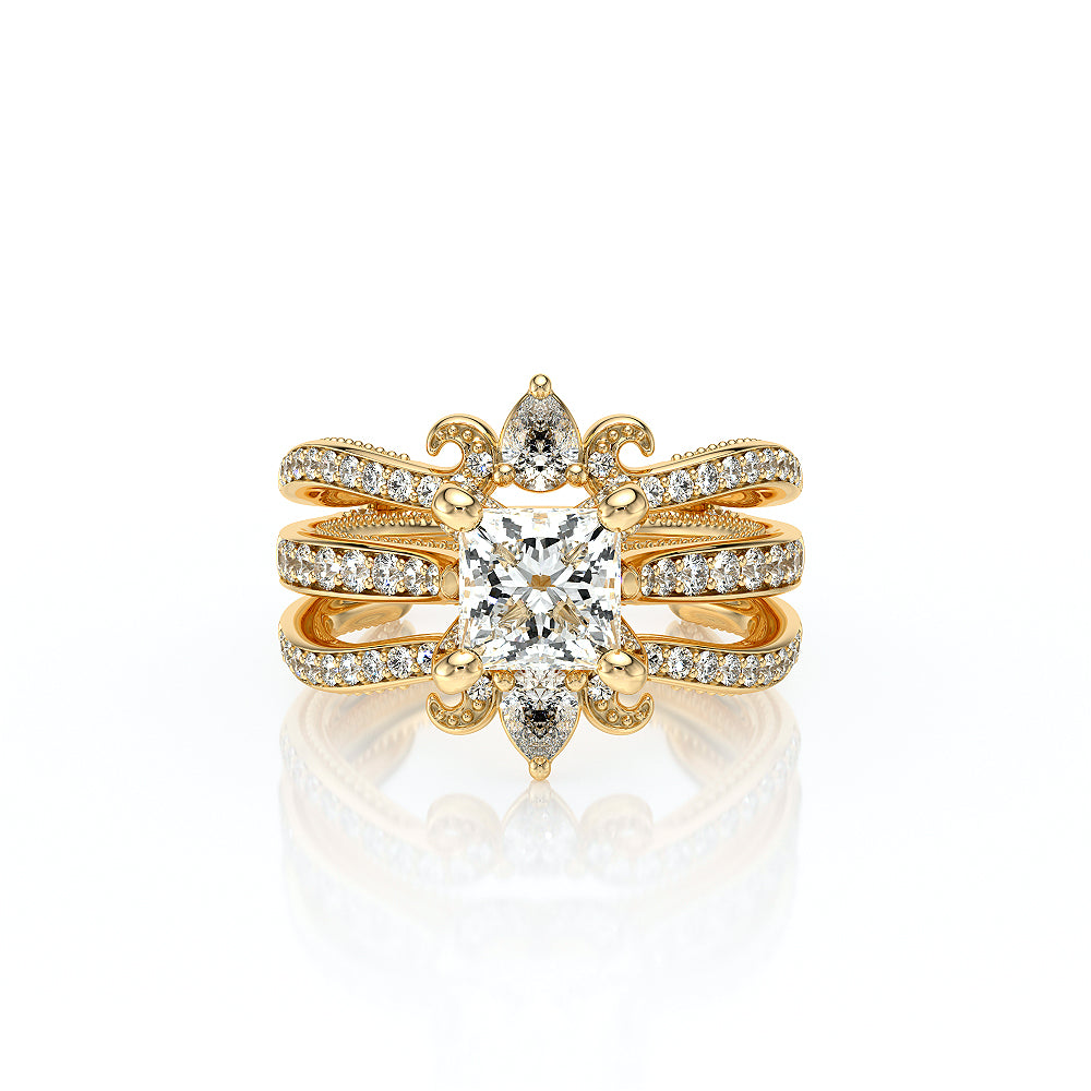 Vanguard-2207p-14k Yellow Gold Princess