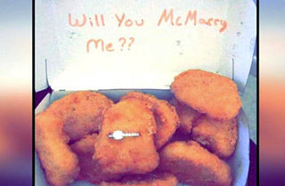McMatch Made in Heaven: Man Pops the Question With Ring Hidden in Box of Chicken McNuggets