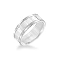8MM Men's Classic Polished Wedding Band - Polished Finish with Milgrain Detail and Round Edge