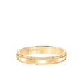 6.5MM Men's Wedding Band - High Polished Finish with Milgrain Detail and Bevel Edge