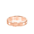 6.5MM Men's Wedding Band - High Polished Finish with Milgrain and Bevel Edge