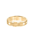 6.5MM Men's Wedding Band - High Polished Finish with Milgrain and Bevel Edge