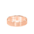 6MM Men's Classic Wedding Band - Satin Finish and Bevel Edge