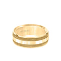7.5MM Men's Wedding Band - Brush Matte Finish with Black Rhodium and Bevel Edge
