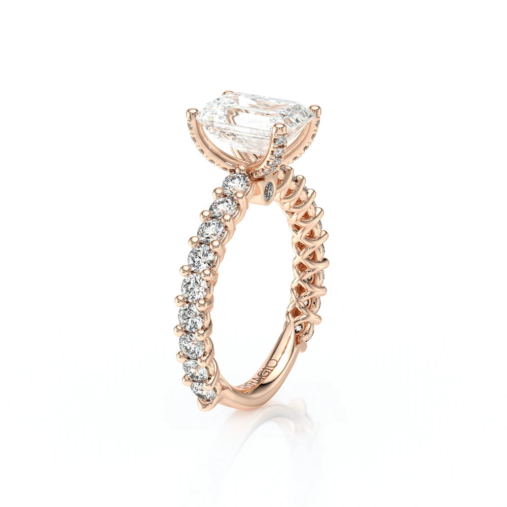 Lumino 801Emd4 25 18K Rose Gold Emerald