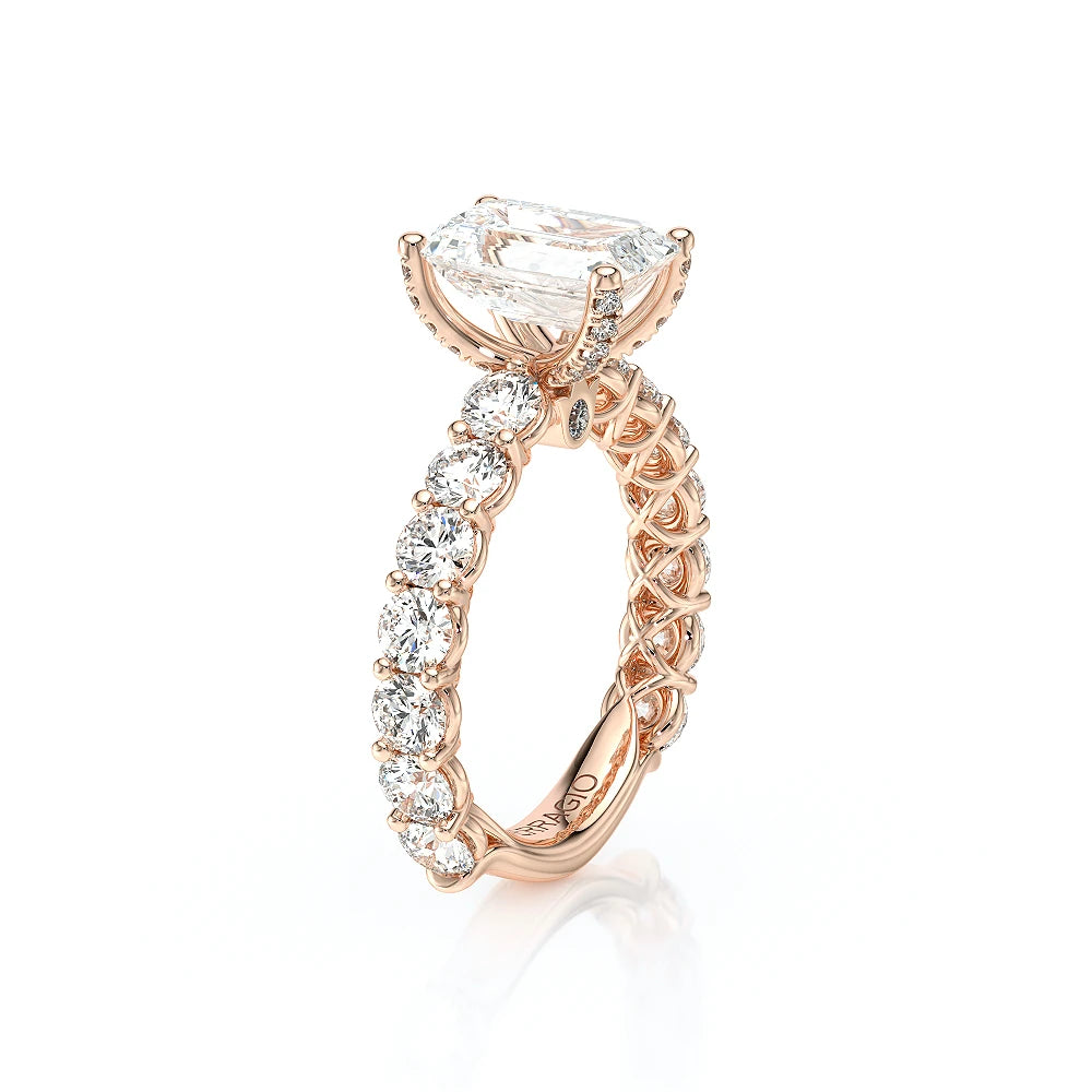 Lumino 801Emd4 35 18K Rose Gold Emerald