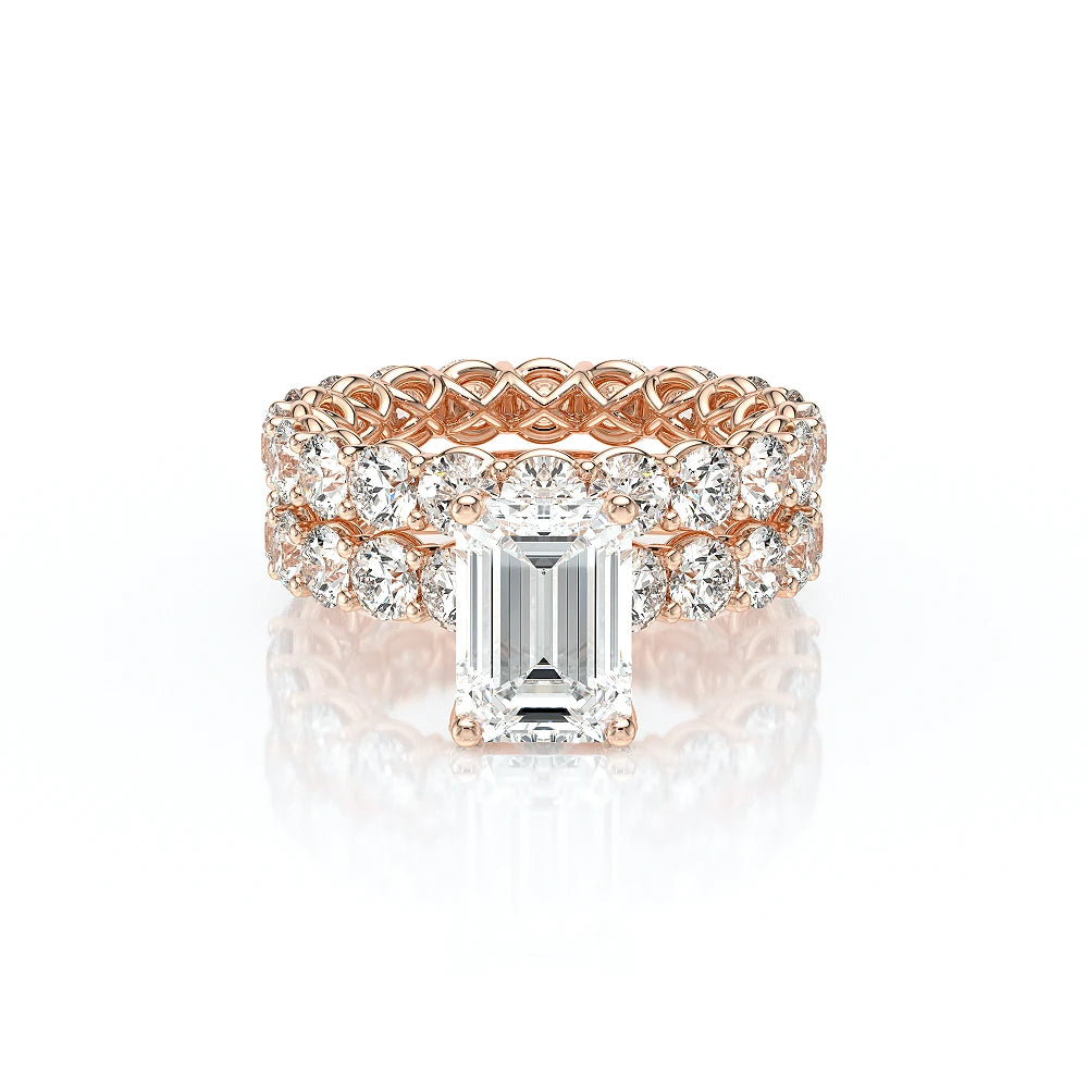 Lumino 801Emd4 35 14K Rose Gold Emerald