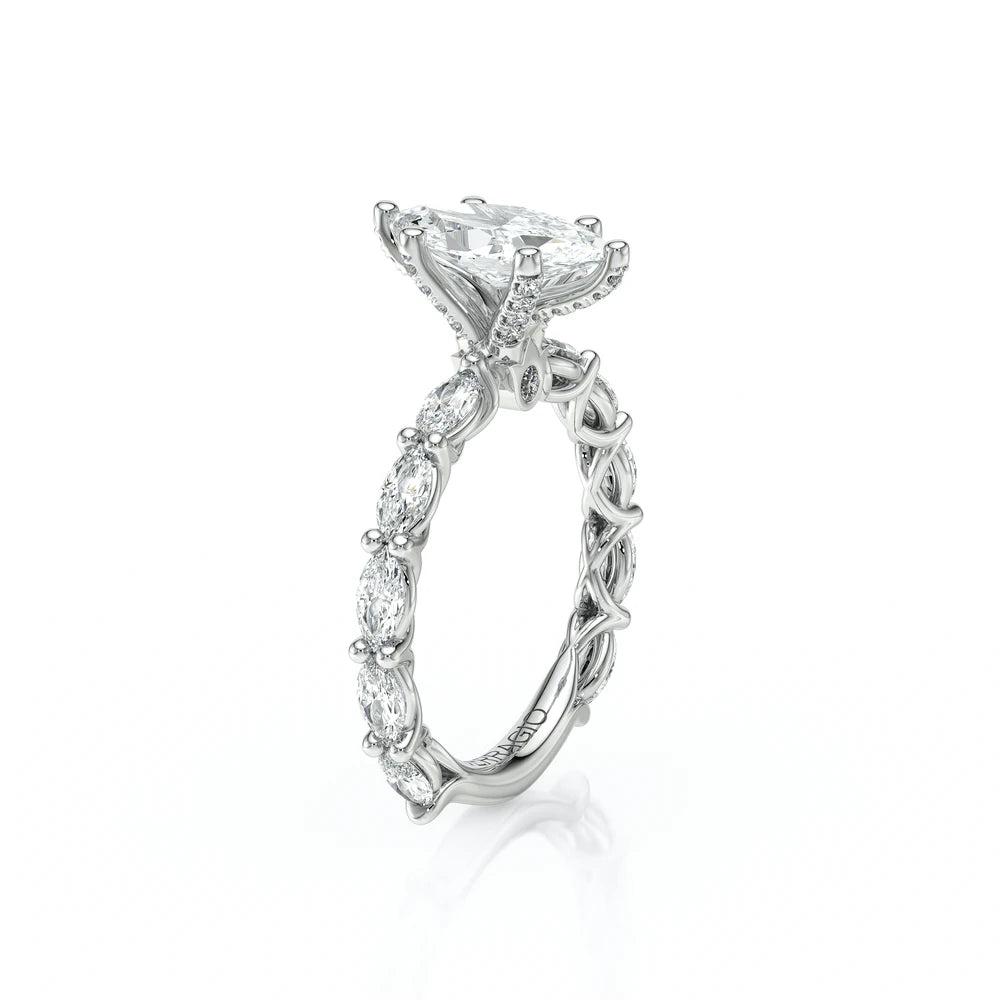 Lumino 803Mqd6 5X25 Ew 14K White Gold Marquise
