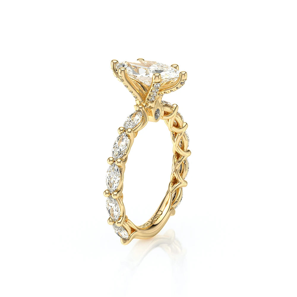 Lumino 803Mqd6 5X25 Ew 18K Yellow Gold Marquise