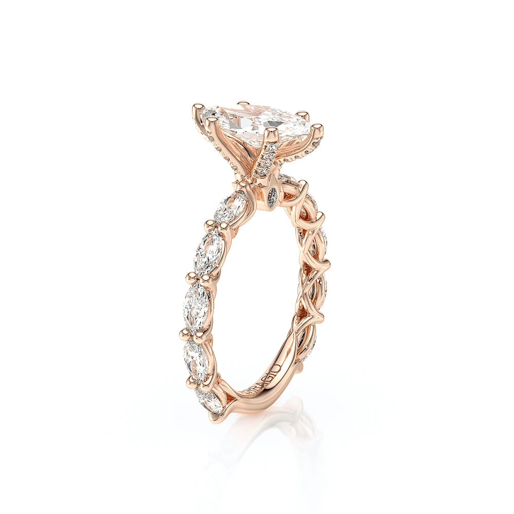 Lumino 803Mqd6 5X25 Ew 14K Rose Gold Marquise