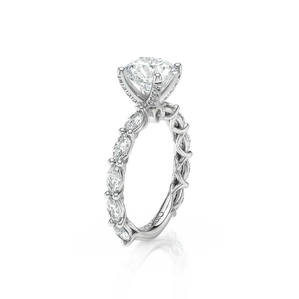 Lumino 803Rd4 5X25 Ew 14K White Gold Round