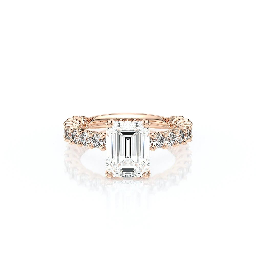 Lumino 801Emd4 25 18K Rose Gold Emerald