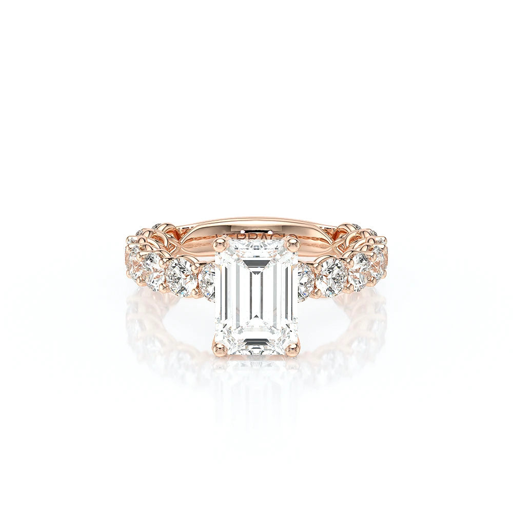 Lumino 801Emd4 35 14K Rose Gold Emerald