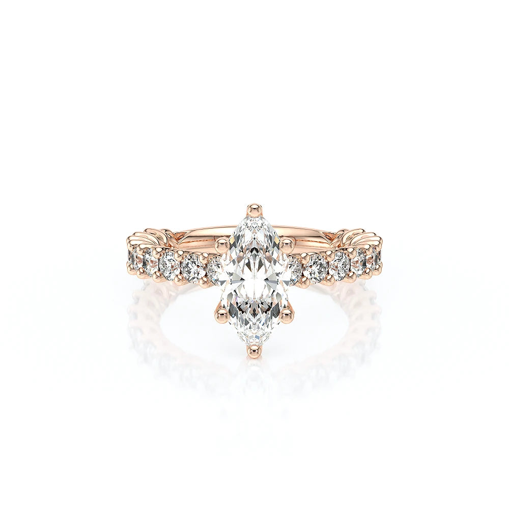 Lumino 801Mqd4 25 18K Rose Gold Marquise
