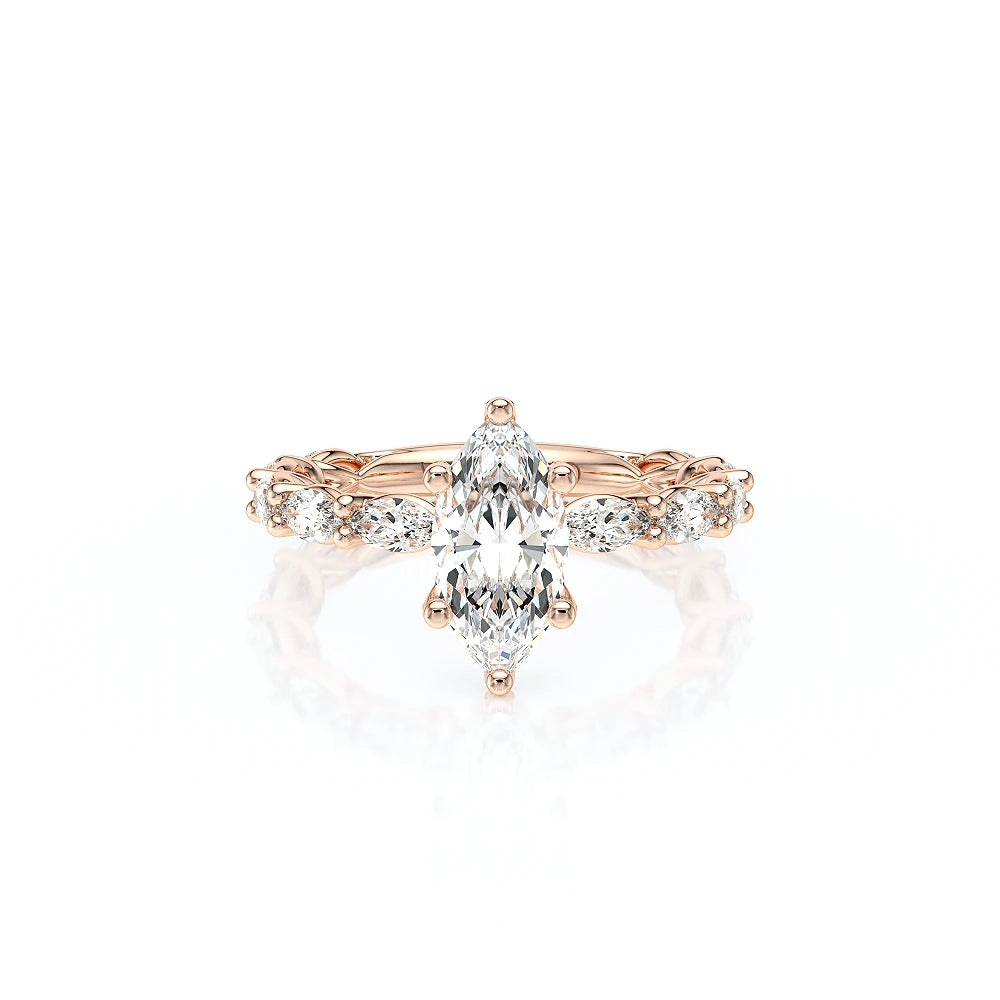 Lumino 803Mqd6 5X25 Ew 14K Rose Gold Marquise