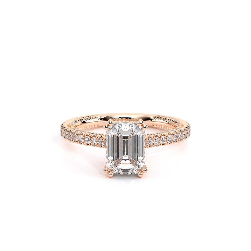 Renaissance-992EM13-18K Rose Gold Emerald