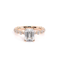 Renaissance-989EM25-14K Rose Gold Emerald