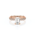 Vanguard-2203EM-14K Rose Gold Emerald
