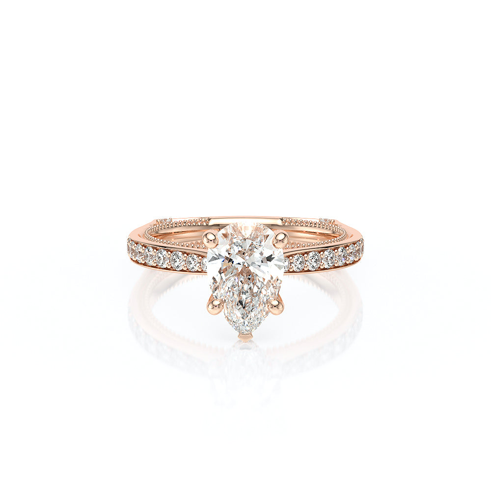Vanguard-2203PS-14K Rose Gold Pear