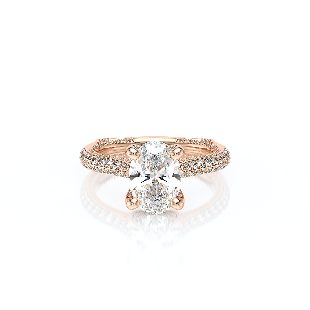 Vanguard-2204OV-14K Rose Gold Oval