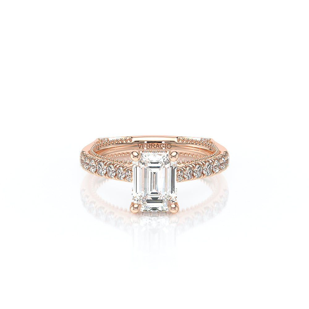 Vanguard-2208EM-14K Rose Gold Emerald