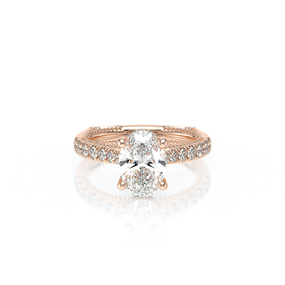 Vanguard-2208OV-14K Rose Gold Oval