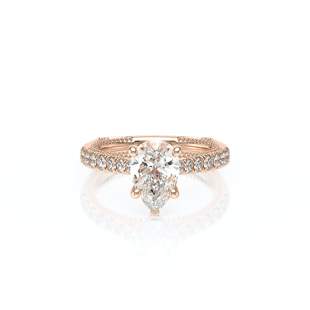 Vanguard-2208PS-18K Rose Gold Pear