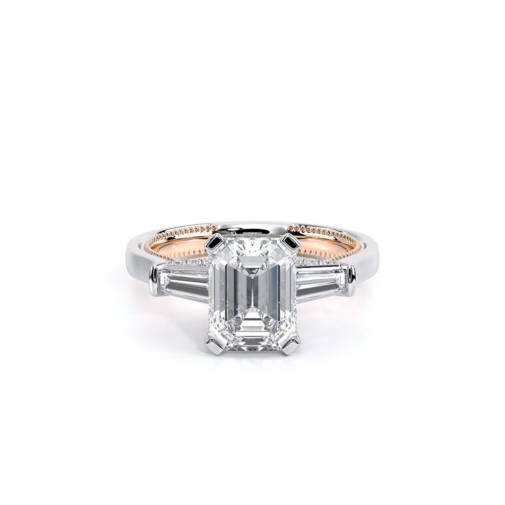 Renaissance-991EM-S-18K Two Tone Emerald