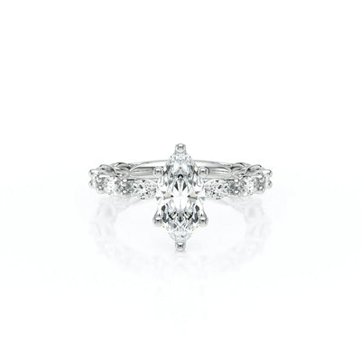 Lumino 803Mqd6 5X25 Ew 18K White Gold Marquise