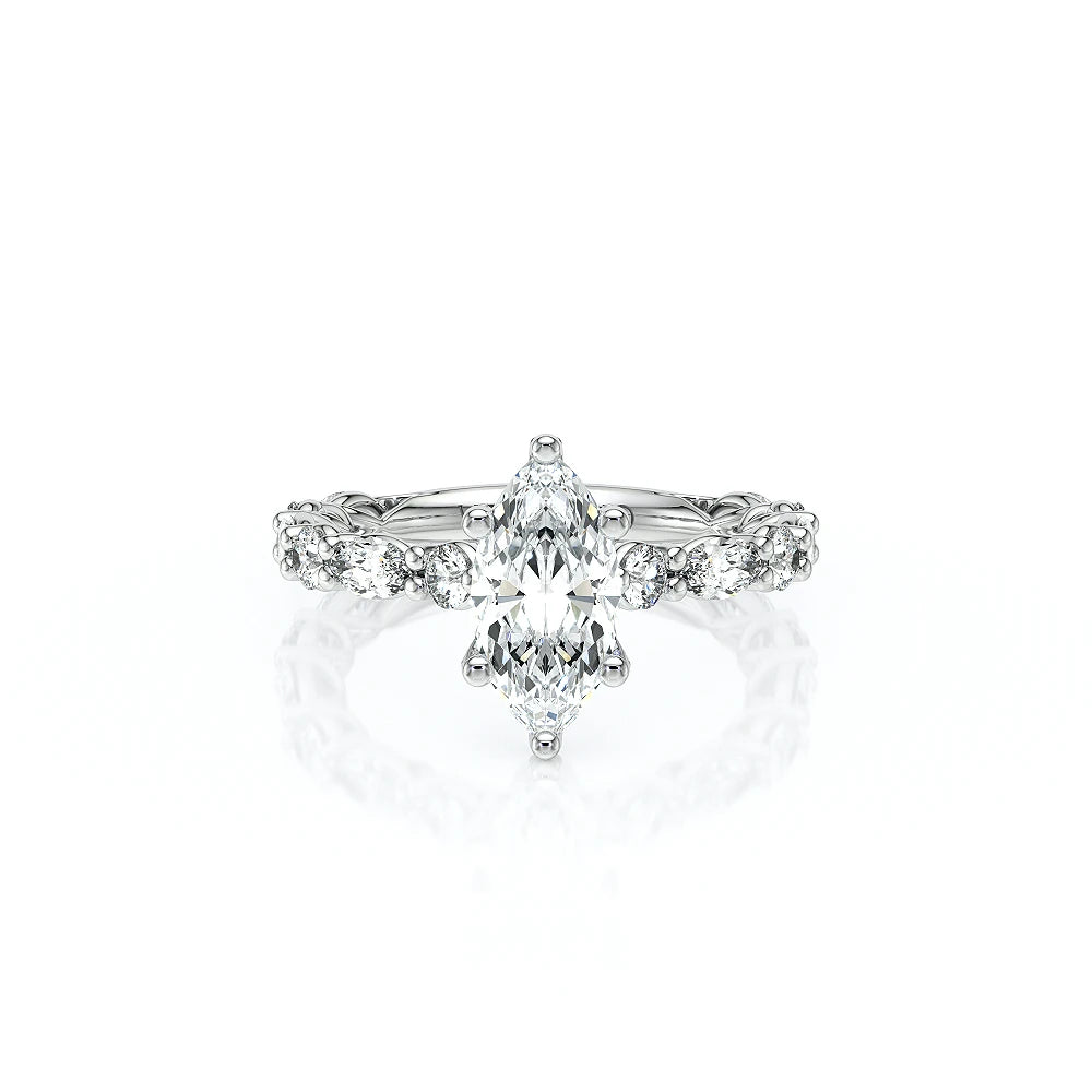 Lumino 806Mqd6 5X25 14K White Gold Marquise
