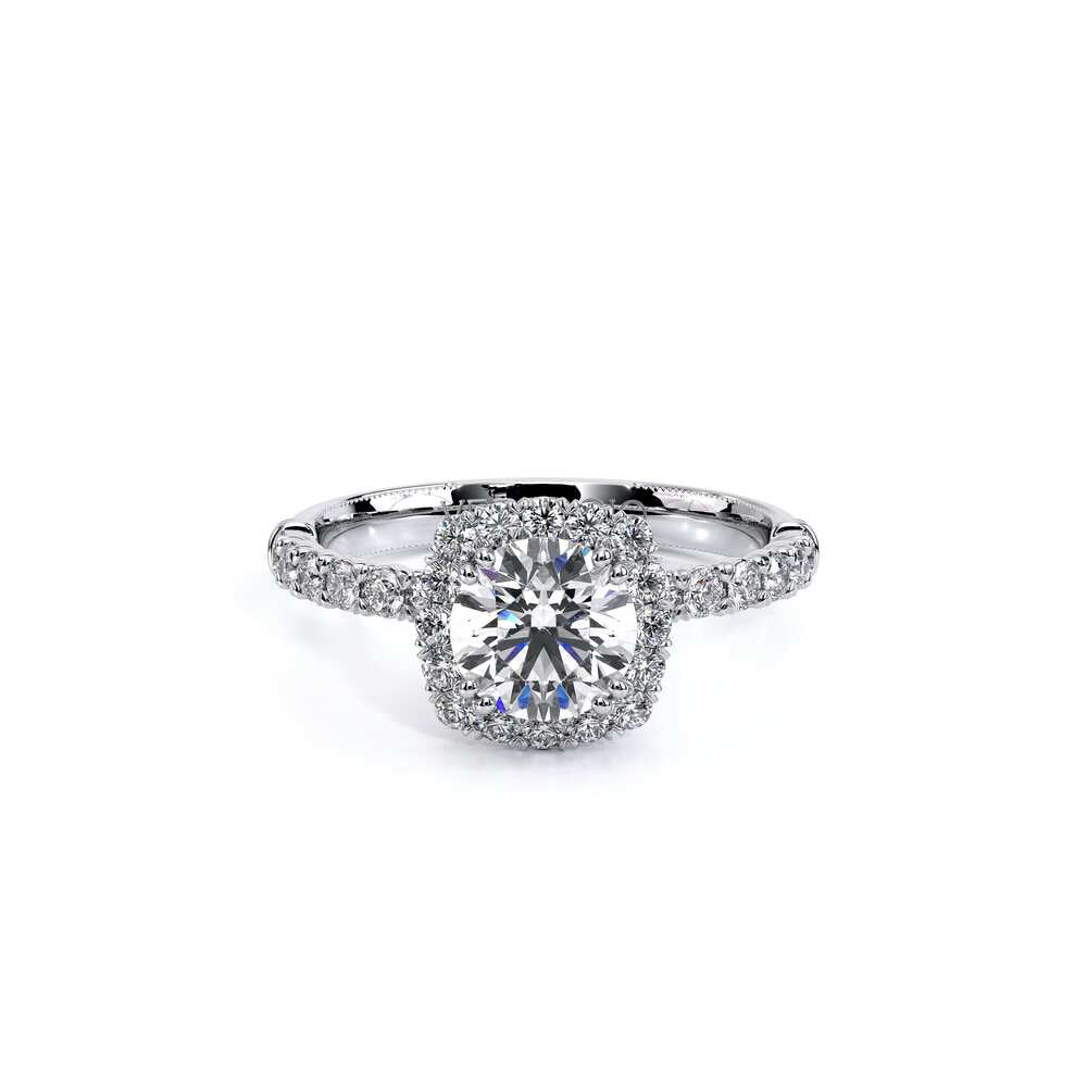 Renaissance-954CU18-14K White Gold Cushion