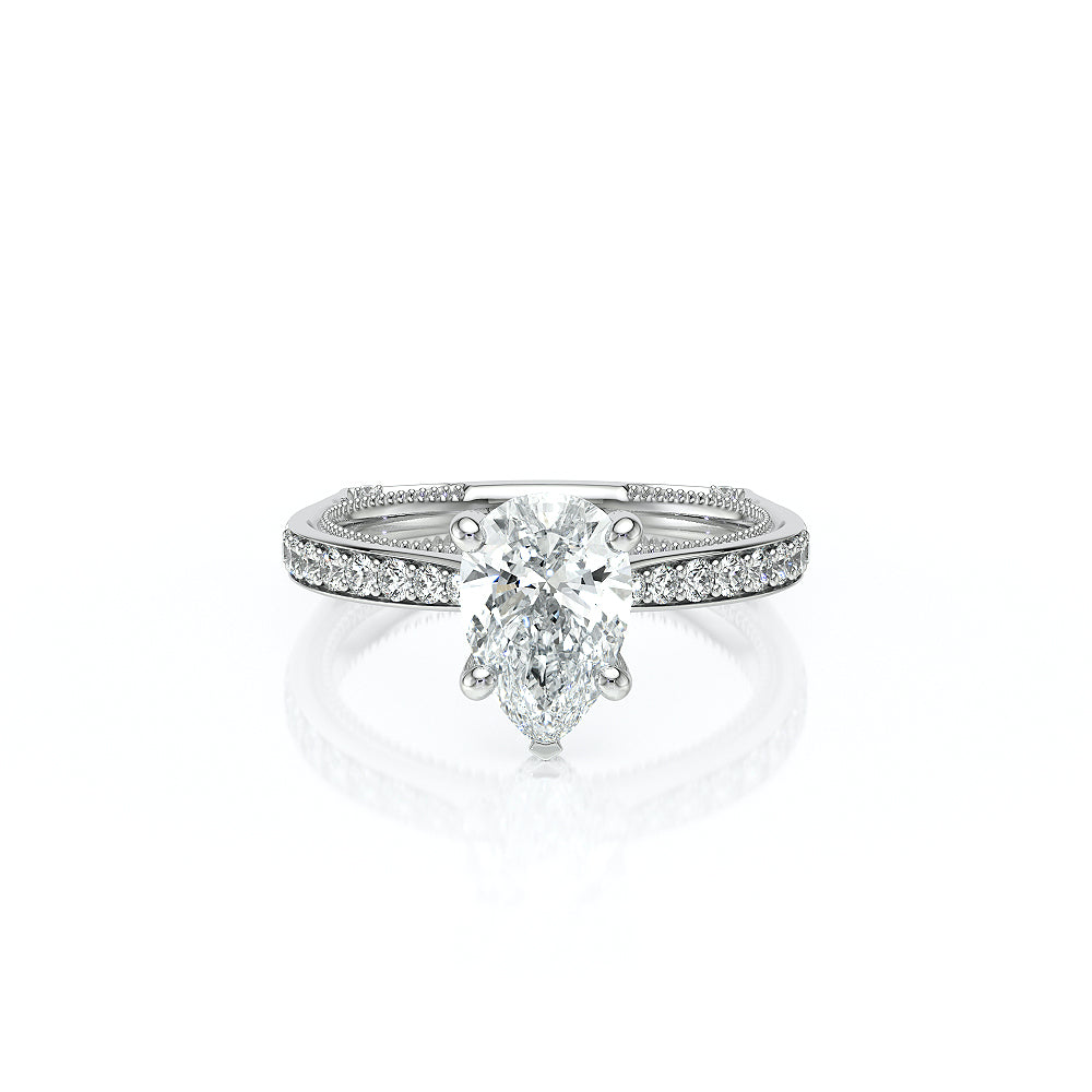 Vanguard-2203PS-14K White Gold Pear