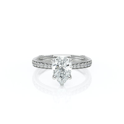 Vanguard-2203PS-14K White Gold Pear