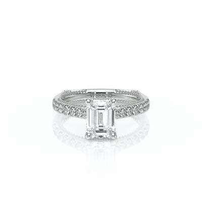 Vanguard-2208EM-14K White Gold Emerald