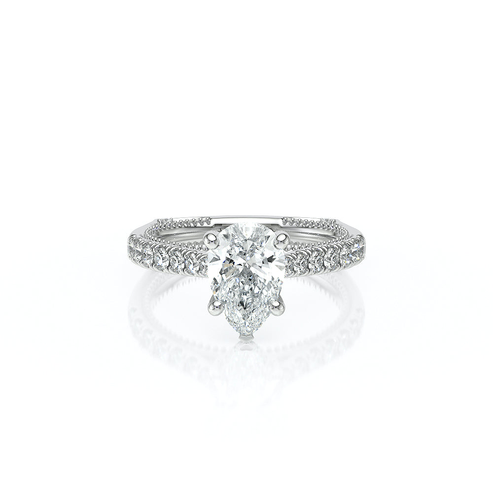 Vanguard-2208PS-14K White Gold Pear
