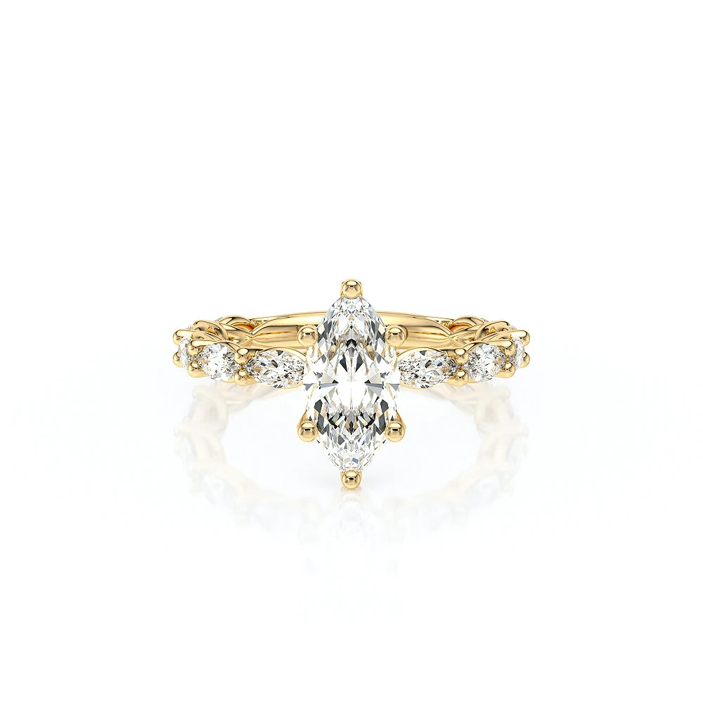 Lumino 803Mqd6 5X25 Ew 18K Yellow Gold Marquise