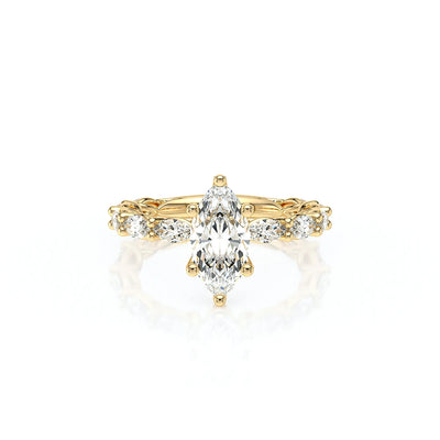 Lumino 803Mqd6 5X25 Ew 14K Yellow Gold Marquise