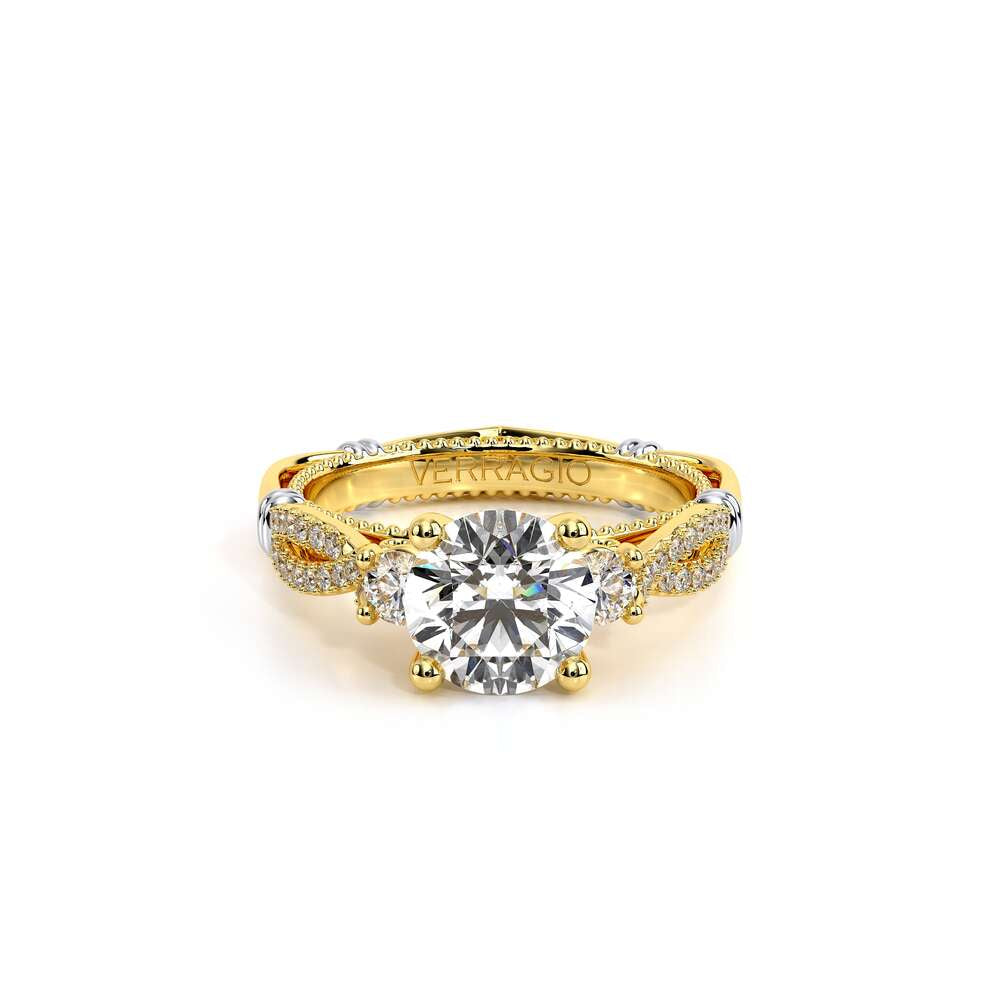 Parisian-129r-18k Yellow Gold Round